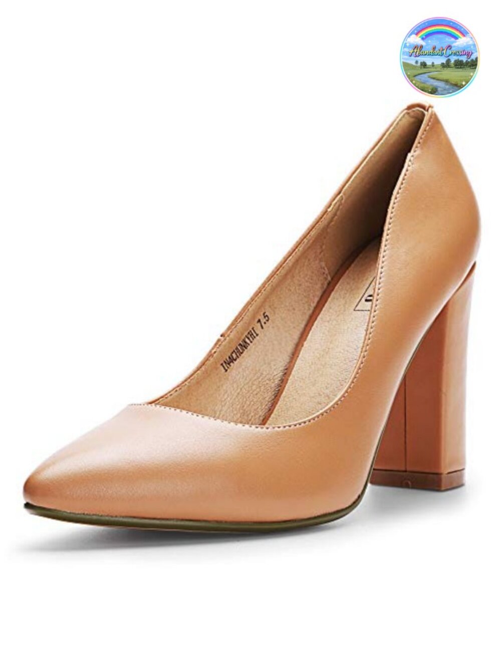 Women's Chunky High Heels Closed Pointed Toe Pumps Dress Shoes